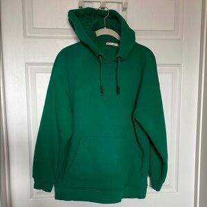 ZARA Green Hoodie XS Sweatshirt Longsleeve